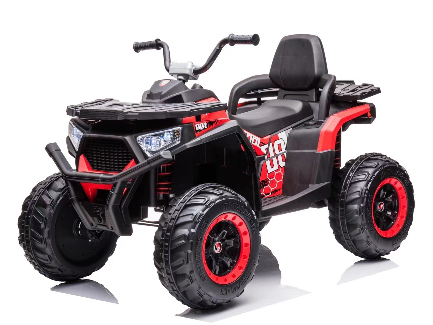 ATV electric 4×4  SuperOffroad 140W 12V RC music player recomandat 3-9 ani culoare Rosie