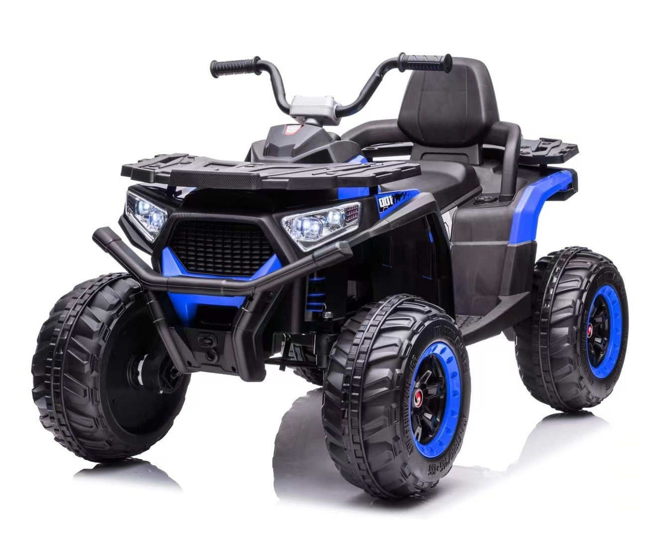 ATV electric copii  SuperOffroad 4×4 140W 12V recomandat 3-9 ani RC culoare albastra