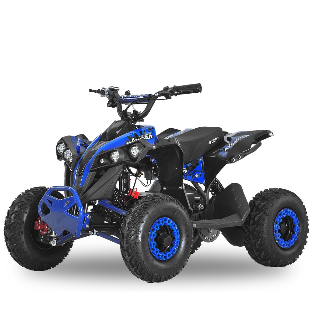 ATV electric NITRO Eco Avenger XXL 1000W 48V cu 3 viteza 6 inch BigTyre Albastra