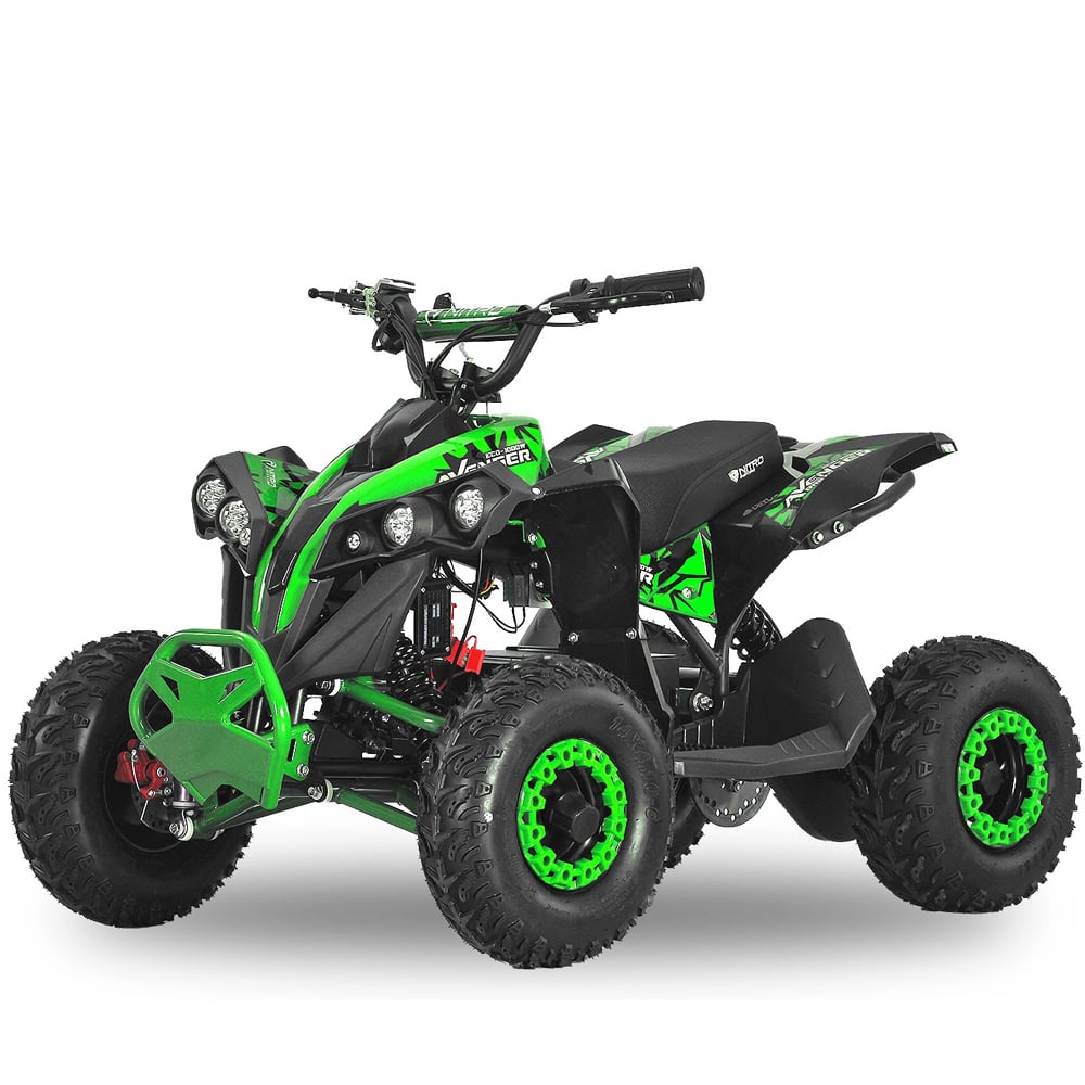 ATV electric NITRO Eco Avenger XXL 1000W 48V cu 3 viteza 6 inch BigTyre Verde