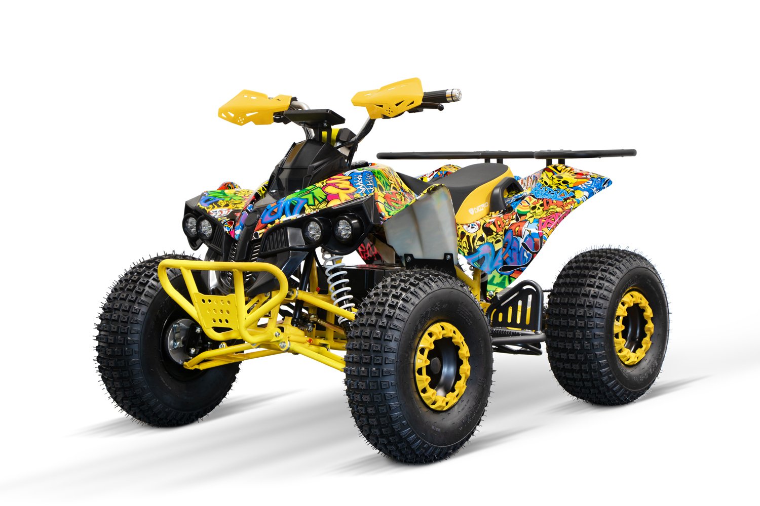 ATV electric NITRO EcoWarrior SPORT 1000W 48V 20Ah cu DIFERENTIAL grafiti galben