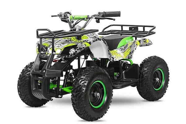 ATV electric NITRO Torino Quad 1000W 48V cu anvelope 13×4.10-6 grafiti green