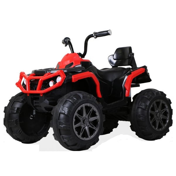 ATV electric pentru copii,  Offroad 90W 12V cu scaun tapitat, culoare Rosu