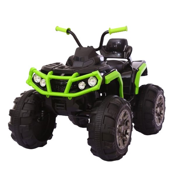 ATV electric pentru copii,  Offroad 90W 12V cu scaun tapitat, culoare Verde