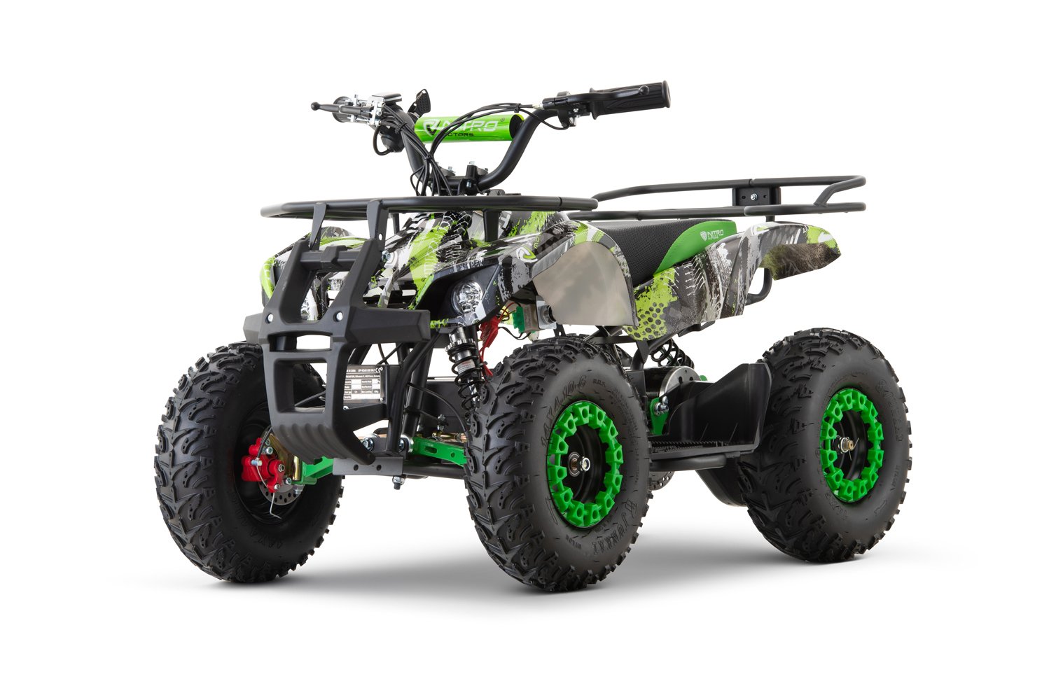 ATV electric pentru copii NITRO Torino Quad 1200W 48V Big Tyre culoare Green Grafiti