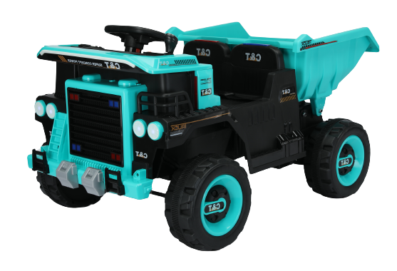 Basculanta electrica pentru 2 copii  BJDQ818 120W 12V 10Ah PREMIUM culoare Turquoise