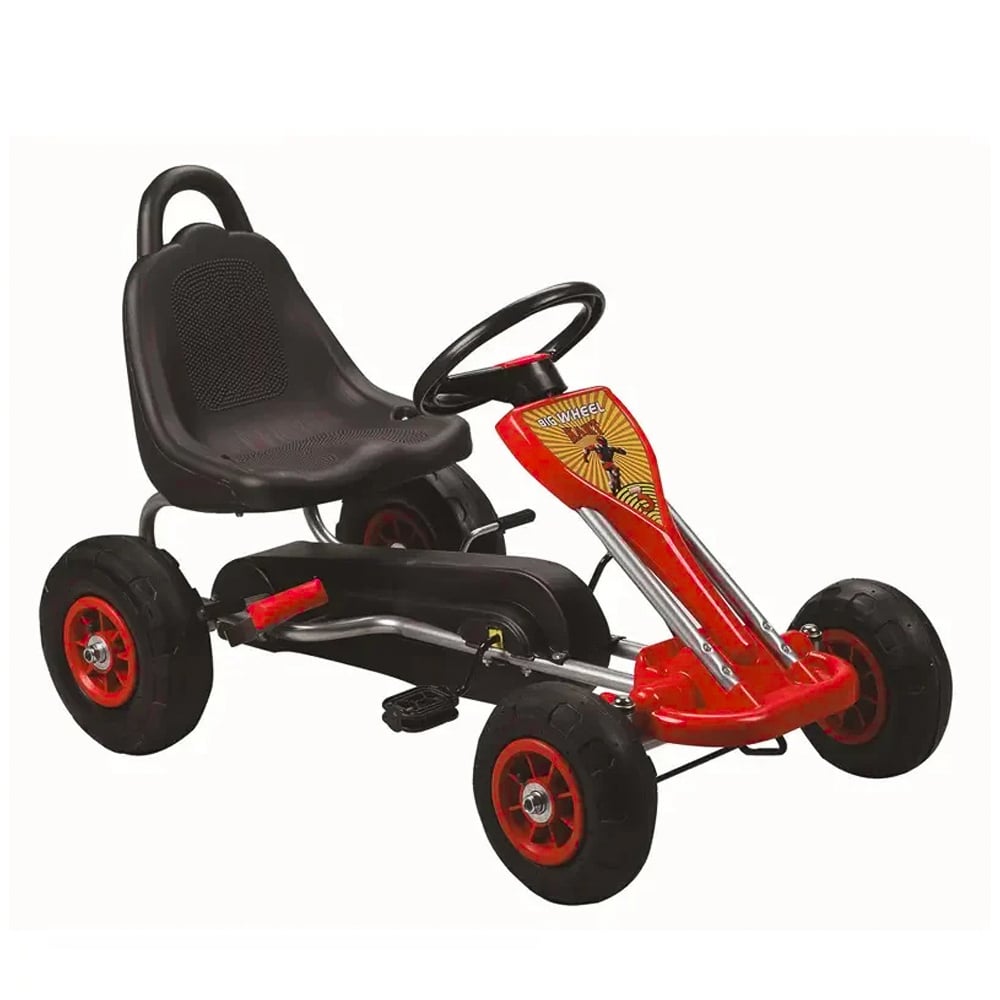 GO Kart cu pedale 3-6 ani  A-05-1 roti Gonflabile culoare Rosie