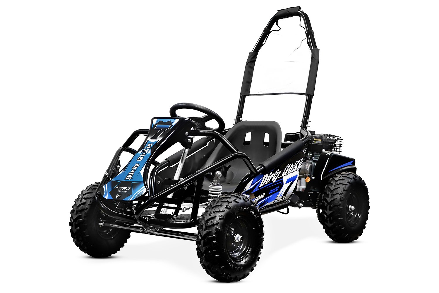 Kart electric pentru copii NITRO GoKid Dirty 1000W 48V #Albastru