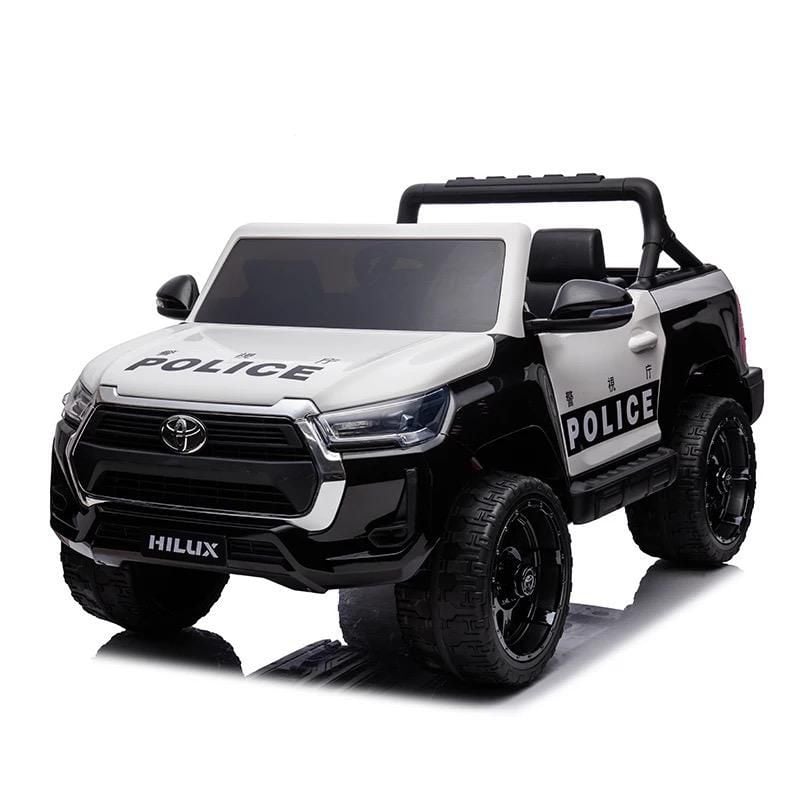 Masinuta electrica de politie Toyota Hilux 4×4 180W 12V 14Ah PREMIUM culoare Alba