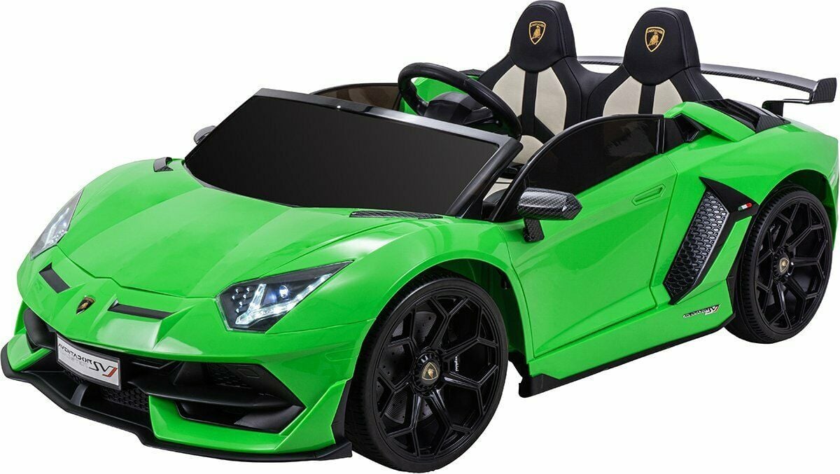 Masinuta electrica Lamborghini SVJ cu 2 locuri 24V 500W echipata Premium Drift Edition verde