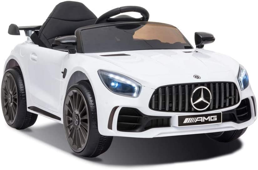 Masinuta electrica pentru copii 2-4 ani Mercedes-Benz AMG GT-R 50W 12V culoare alba