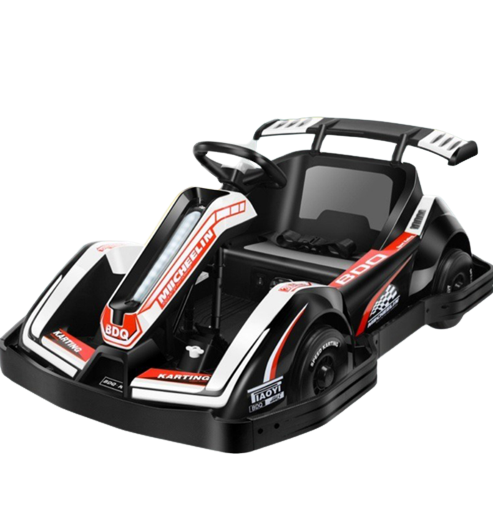 Masinuta-Kart electric pentru copii 3-11 ani Racing 90W 12V 7Ah telecomanda culoare Alb