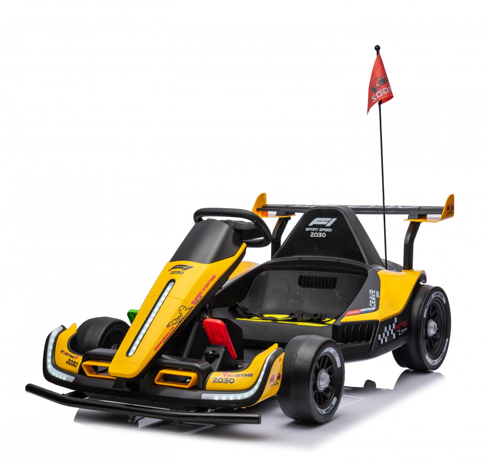 Masinuta – Kart electric pentru copii 3-11 ani Racing F1 500W 24V telecomanda culoare galben