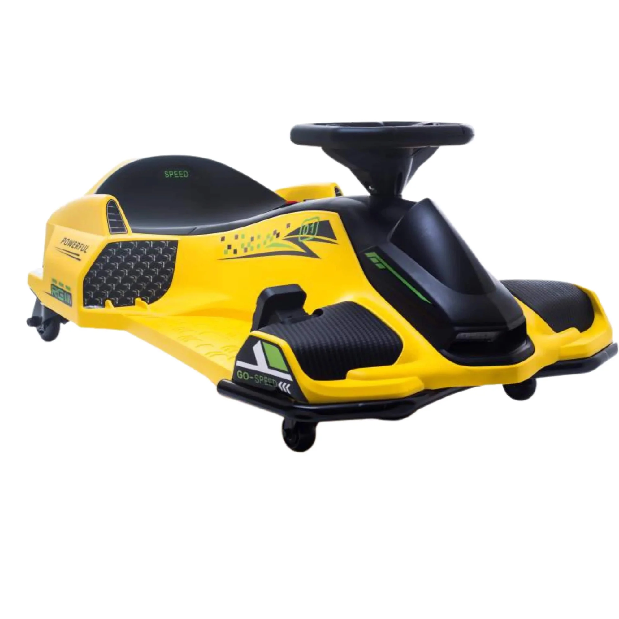 Masinuta Kart electric pentru copii 5-11 ani Rider Drift 360 180W 24V culoare Galbena