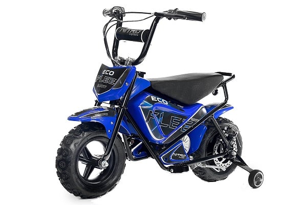 Mini Motocicleta electrica cu roti ajutatore NITRO ECO Flee 300W 24V culoare Albastru