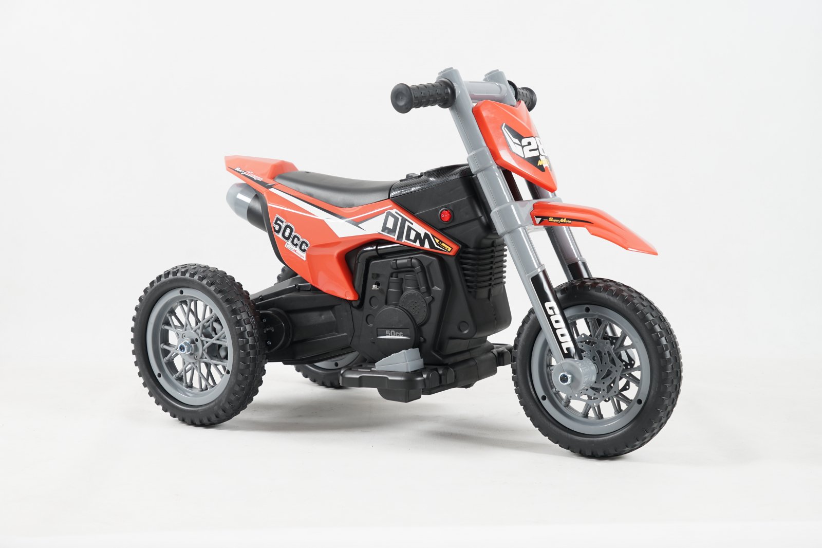 Motocicleta electrica cu 3 roti  Enduro 60W 12V STANDARD culoare portocaliu