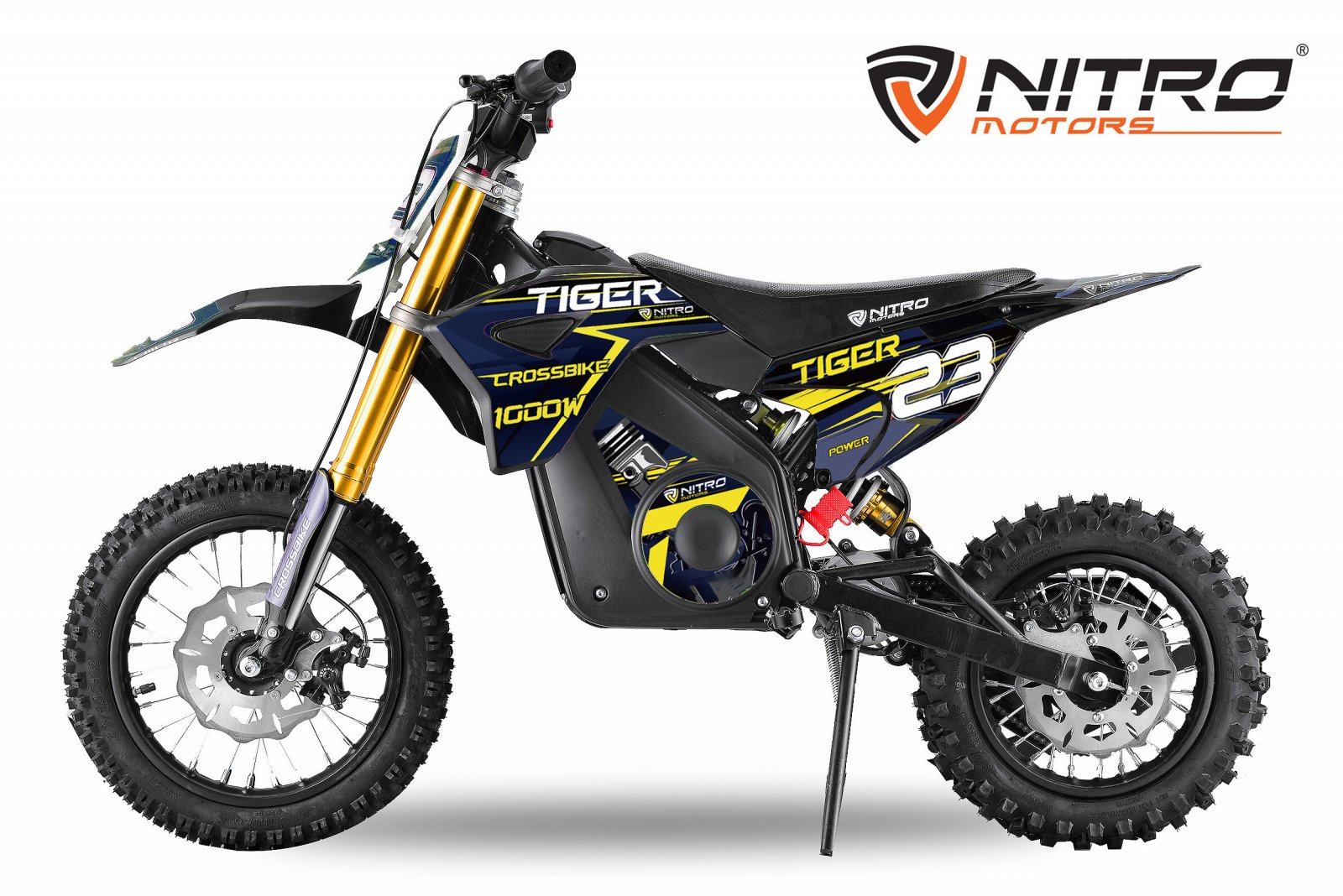 Motocicleta electrica Eco Tiger 1000W 36V 12/10 #Albastru