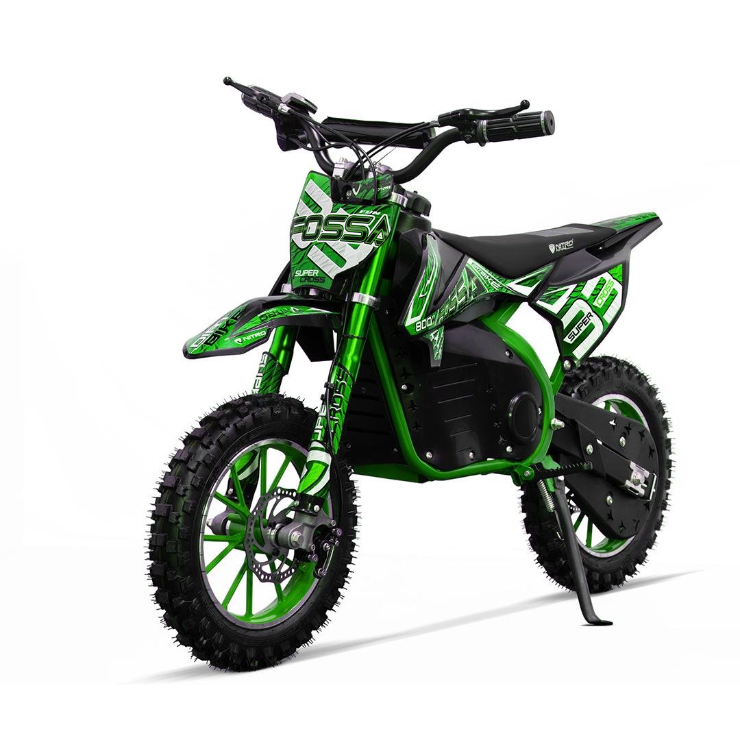 Motocicleta electrica NITRO Eco Fossa 1000W 36V cu limitator viteza culoare verde