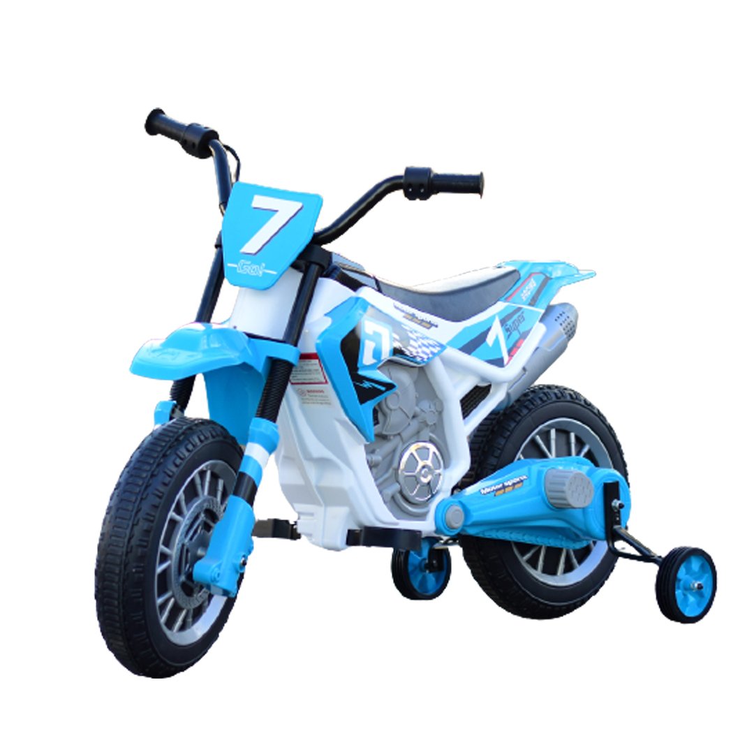 Motocicleta electrica pentru copii  BJH022 70W 12V culoare Albastru