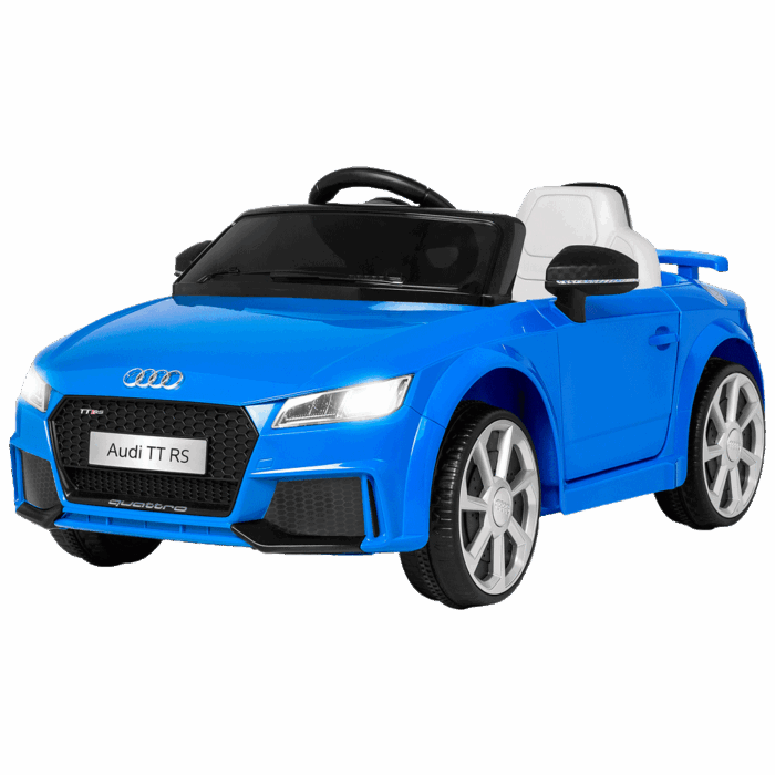 Masinuta electrica Audi TT RS Coco Toys, cu telecomanda, roti spuma cauciucata EVA albastru