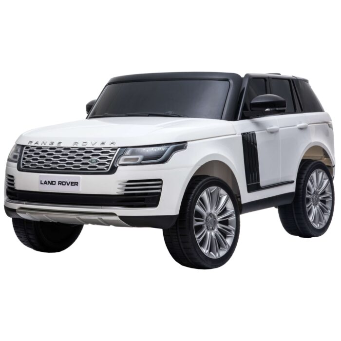 Masinuta electrica Premier Range Rover Vogue HSE, 12V, 2 locuri, roti cauciuc EVA, scaun piele ecologica, alb