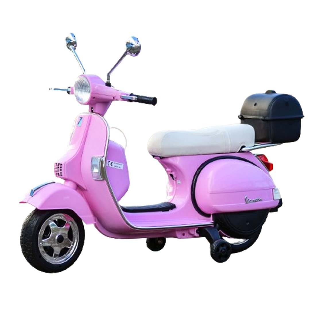 Scuter electric pentru copii Piaggio PX150 70W 12V Premium cu ladita culoare roz