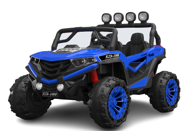 UTV electric 4×4 pentru 2 copii  RZR1000 180W 12V PREMIUM culoare albastra