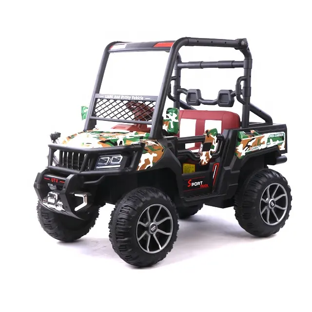 UTV electric 4×4 pentru 2 copii  Super-Carrier 140W 12V Premium culoare Verde Camuflaj