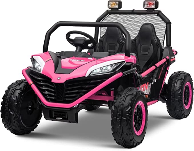 UTV electric pentru 2 copii  Dune-Buggy 300W 24V cu roti MOI culoare Rose