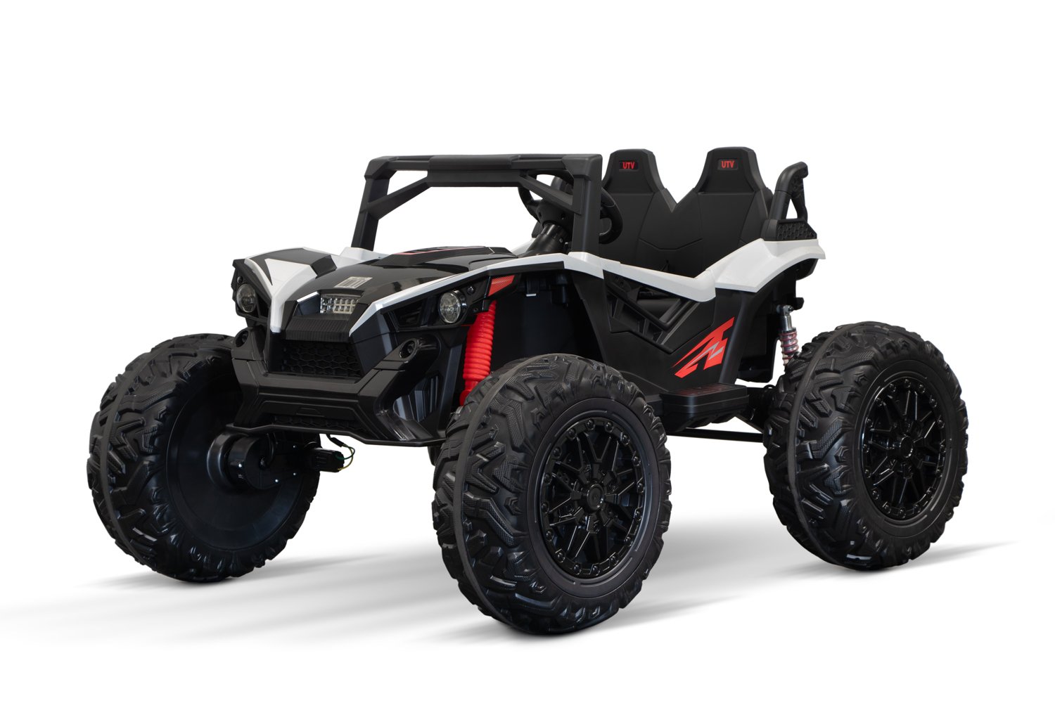 UTV electric pentru 2 copii  Monster 4×4 300W 24V ROTI MOI culoare alba