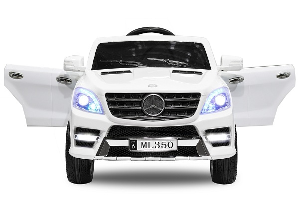 Masinuta electrica pentru copii Mercedes ML350 70W 12V cu ROTI Moi, culoare Alba