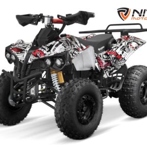 ATV electric NITRO Eco Warrior 1000W putere, baterie 48V 20Ah, Grafiti Alb