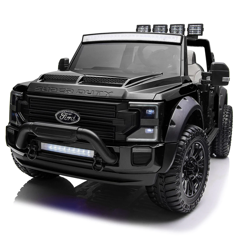 Masinuta electrica pentru 2 copii, Ford Super Duty F450, 4×4, 180W premium, culoare Neagra