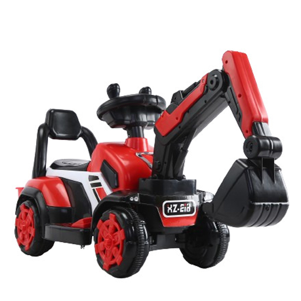 Mini excavator electric Kinderauto BJXZ219, pentru copii 1-3 ani, cu incarcator electric, rosu