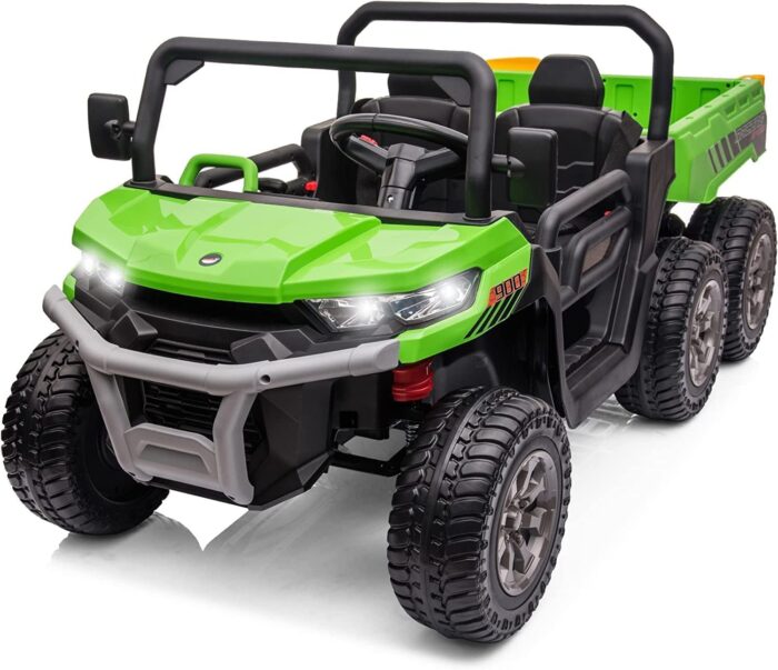 UTV electric pentru 2 copii Kinderauto Farm Tractor 6×6 180W 12V premium, culoare Verde