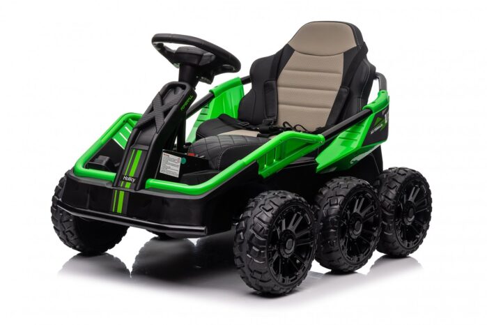 UTV electric pentru 2 copii Kinderauto MoonRider 6×6 180W 24V premium, verde