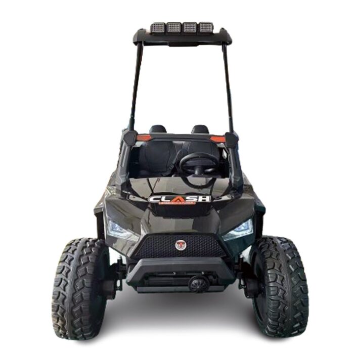 UTV electric pentru 4 copii, Kinderauto XXL Buggy full-black, 400W, 24V 14Ah, echipare PREMIUM cu plafon, negru